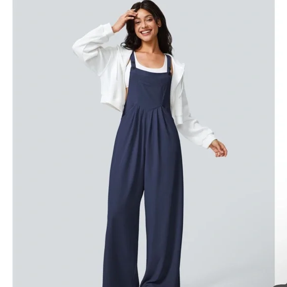 HALARA Navy Blue Overalls XL NWT - Picture 2 of 12